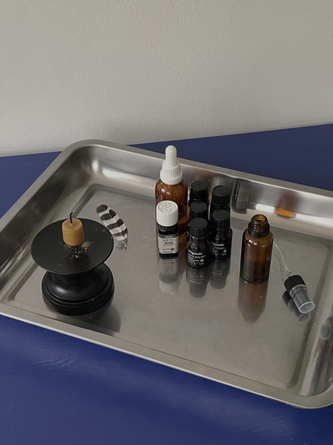 that moment when you feel like an alchemist sitting in front of all your cute essential oil bottles