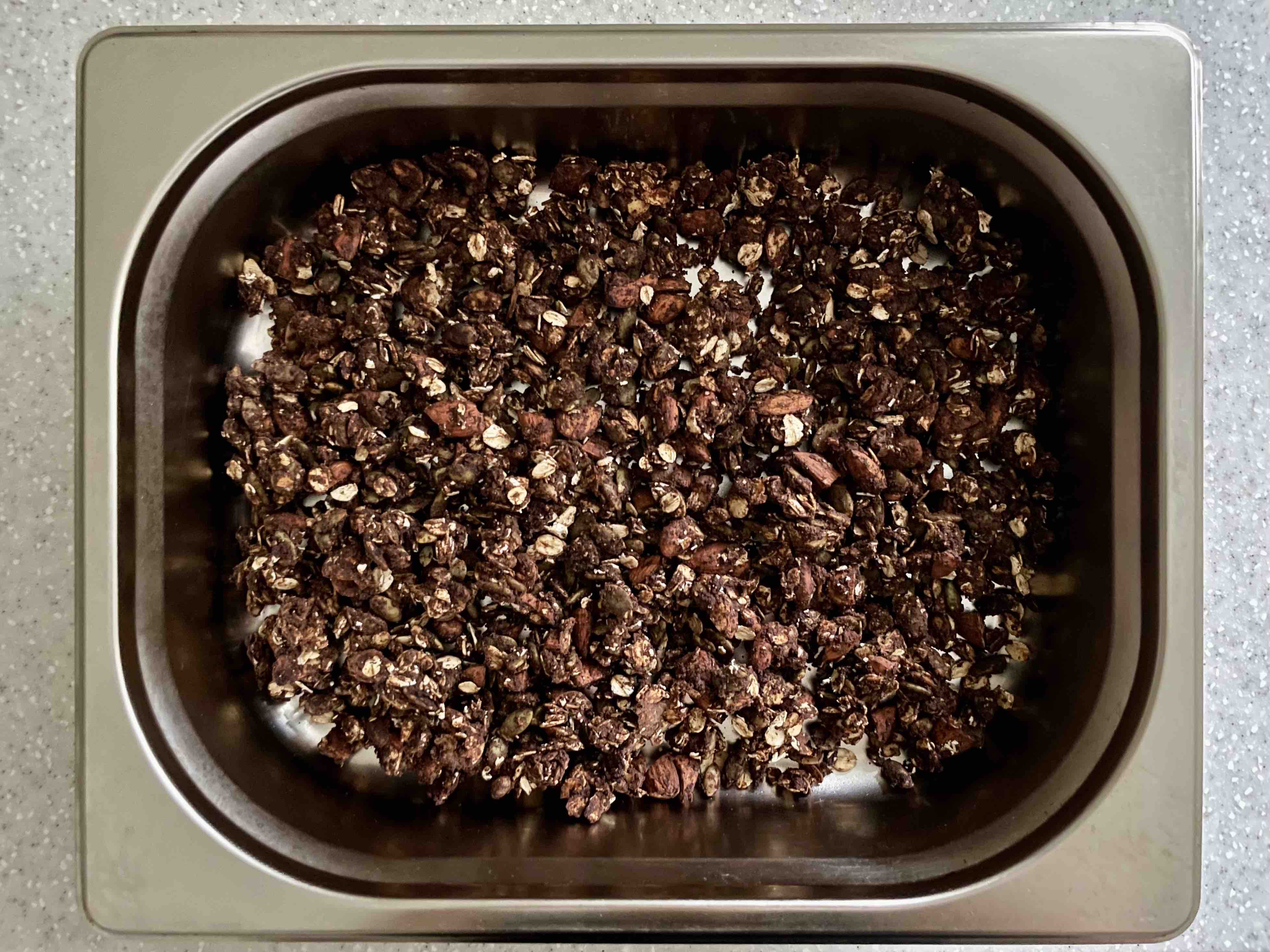 crunchy chocolate high-protein granola
